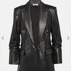 Veronica Beard Beacon Blazer black faux leather